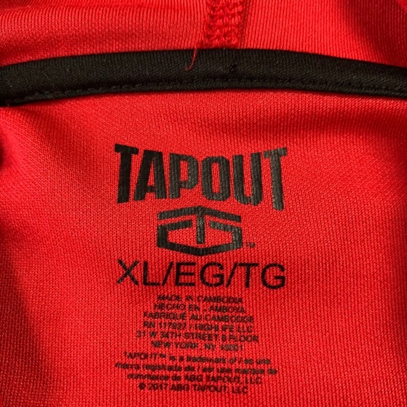 TAPOUT Hoodie Sweatshirt Womens XL Red MMA* - Picture 3 of 7
